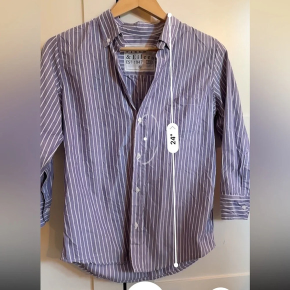 Frank & Eileen Purple Striped Women's Top - Picture 5 of 9